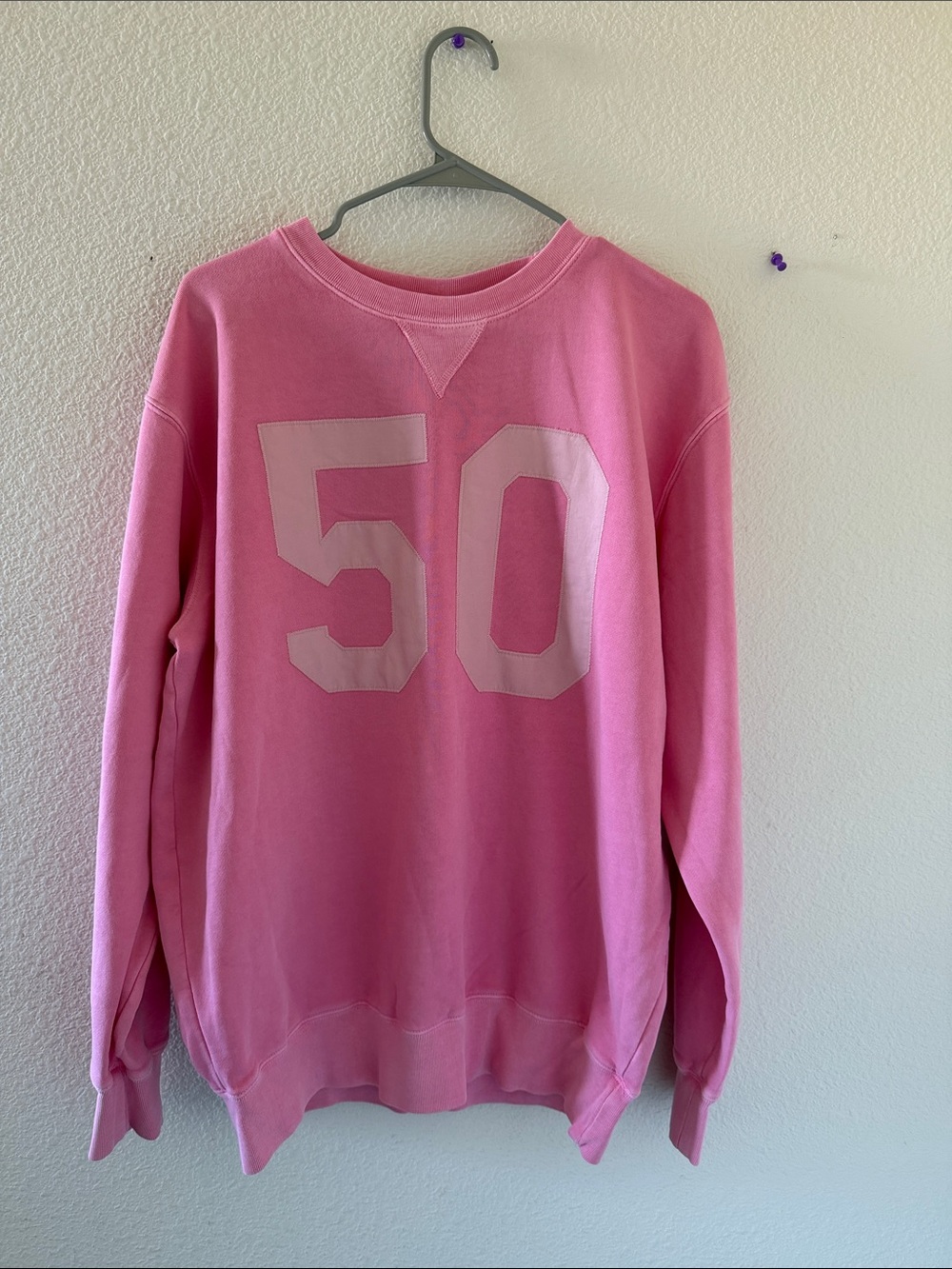 Brandy melville oversized bubblegum pink Erica 50 sweatshirt